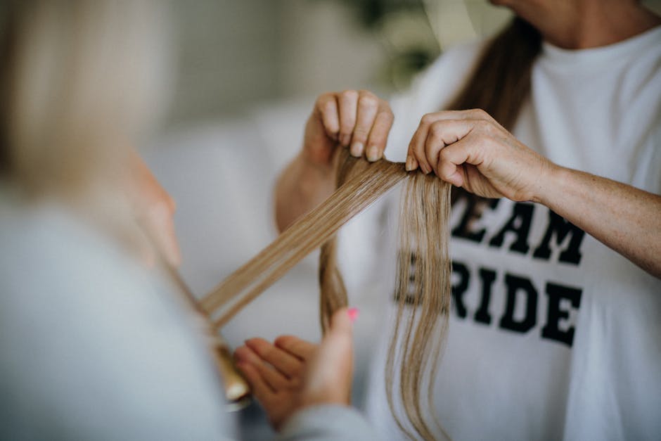 Salon team of stylists working together
