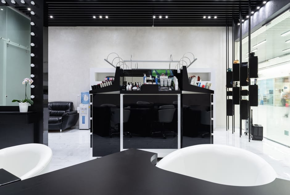Modern salon interior with contemporary design