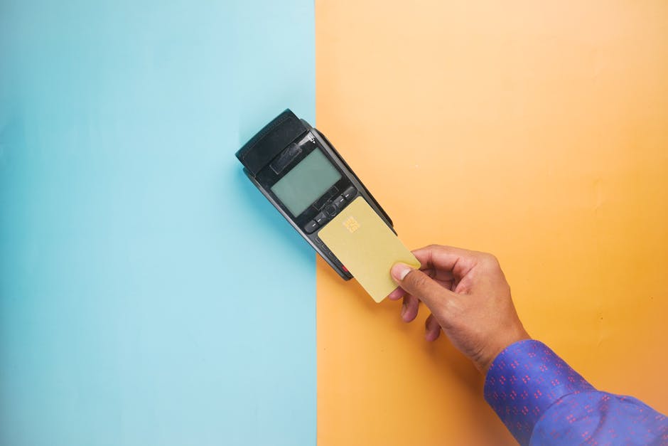 Credit card payment terminal processing transaction