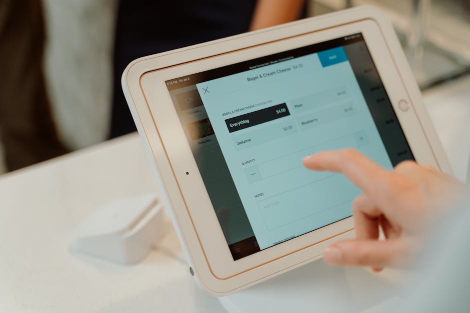 Salon POS system on tablet at front desk compared to generic register